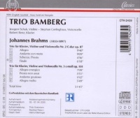 Johannes Brahms (1833-1897) • Piano Trios Vol. 5 CD • Trio Bamberg