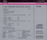Carl Philipp Emanuel Bach (1714-1788) • Sinfonie 4, Klavierkonzerte CD