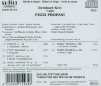 Bernhard Krol (1920-2013) • Pezzi profani CD