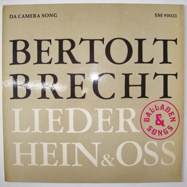 Bertolt Brecht (1898-1956) - Lieder / Balladen & Songs LP - HEIN & OSS