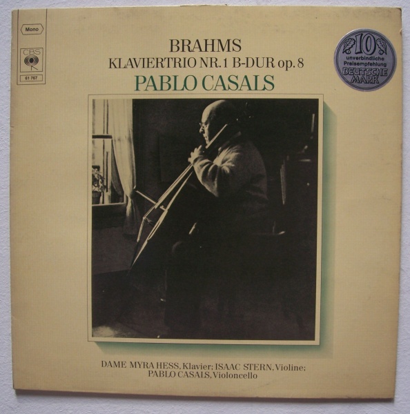 Pablo Casals: Johannes Brahms (1833-1897) • Klaviertrio Nr. 1 B-dur op. 8 LP