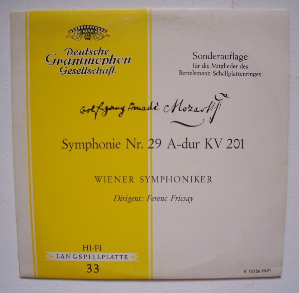 Mozart (1756-1791) • Symphonie Nr. 29 A-Dur KV 201 10" • Ferenc Fricsay