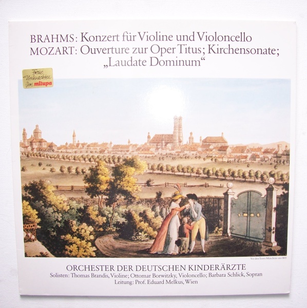 Johannes Brahms (1833-1897) • Konzert für Violine & Cello LP • Ottomar Borwitzky, Thomas Brandis