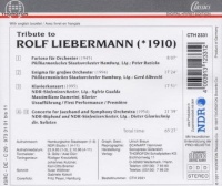 Tribute to Rolf Liebermann (1910-1999) CD