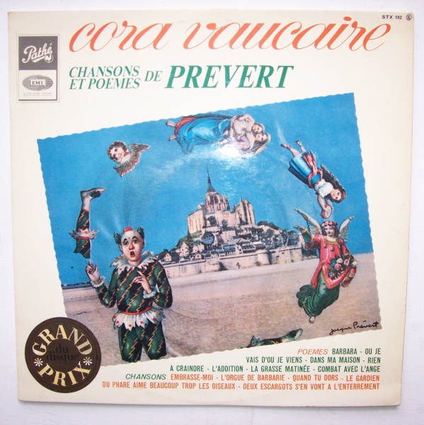 Cora Vaucaire - Chansons et Poemes de Prevert LP