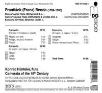 Franz Benda (1709-1786) • Concertos for Flute, Strings and B.c. CD