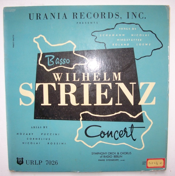 Wilhelm Strienz • Basso Concert LP