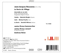 Jean-Jacques Rousseau (1712-1778) • Le Devin du Village CD