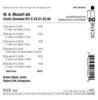 Wolfgang Amadeus Mozart (1756-1791) • Sonatas for Violin and Piano CD • Anton Steck