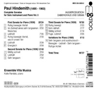 Paul Hindemith (1895-1963) • Complete Sonatas Vol. 3 CD