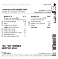 Brahms (1833-1897) • Sonatas for Violoncello CD • Peter Hörr