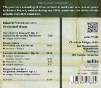 Eduard Franck (1817-1893) • Orchestral Works CD
