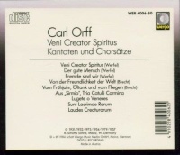 Carl Orff (1895-1982) • Veni Creator Spiritus CD