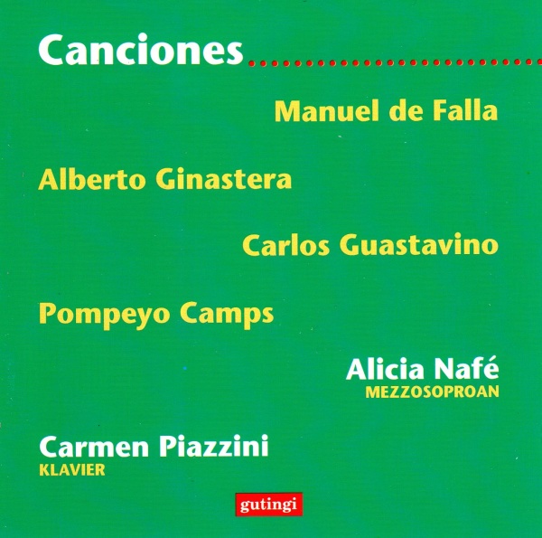 Alicia Nafé • Canciones CD