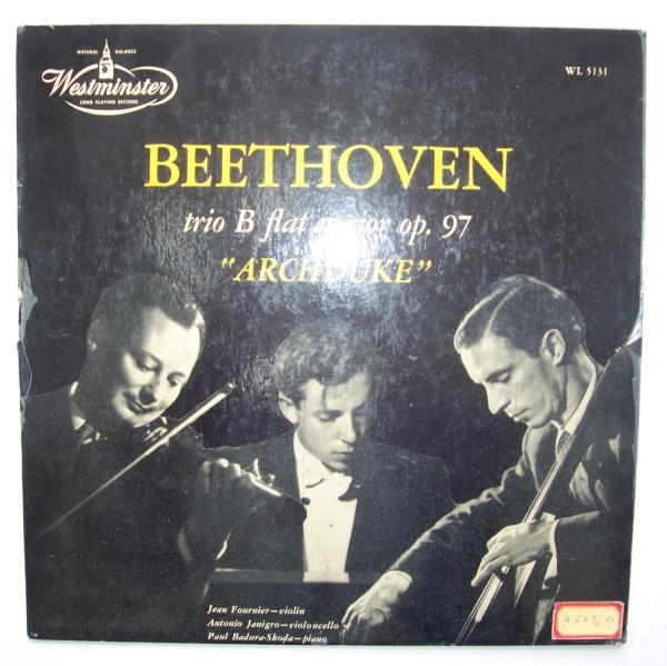 Fournier, Janigro, Badura-Skoda: Beethoven (1770-1827) • Archduke Trio LP