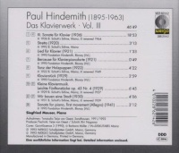 Paul Hindemith (1895-1963) • Das Klavierwerk Vol. III CD