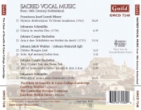 Sacred Vocal Music from 18th Century Switzerland CD