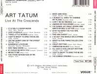 Art Tatum • Live at the Crescendo CD