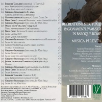Recreatione spirituale • Ragionamenti in Musica in Baroque Rome CD