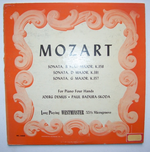 Wolfgang Amadeus Mozart (1756-1791) • Sonatas LP • Jörg Demus, Paul Badura-Skoda