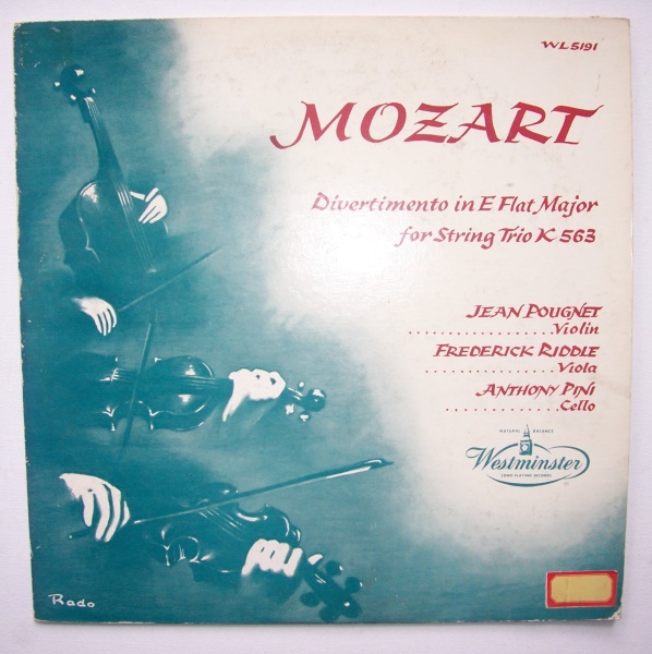 Wolfgang Amadeus Mozart (1756-1791) • Divertimento LP • Jean Pougnet