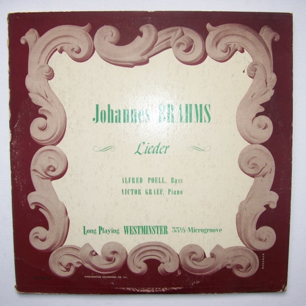 Johannes Brahms (1833-1897) • Lieder LP • Alfred Poell