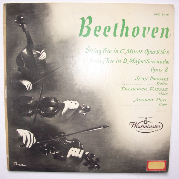 Ludwig van Beethoven (1770-1827) • String Trios LP • Jean Pougnet