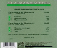 Walter Gieseking: Sergei Rachmaninoff (1873-1943) • Piano Concertos 2 and 3 CD