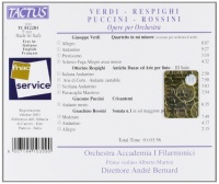 Verdi, Respighi, Puccini, Rossini • Opere per Orchestra CD
