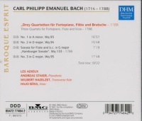 C. P. E. Bach (1714-1788) • Three Quartets for...