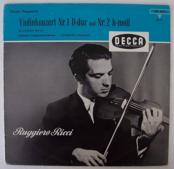 Ruggiero Ricci: Niccolo Paganini (1782-1840) • Violinkonzert Nr. 1 & Nr. 2 LP