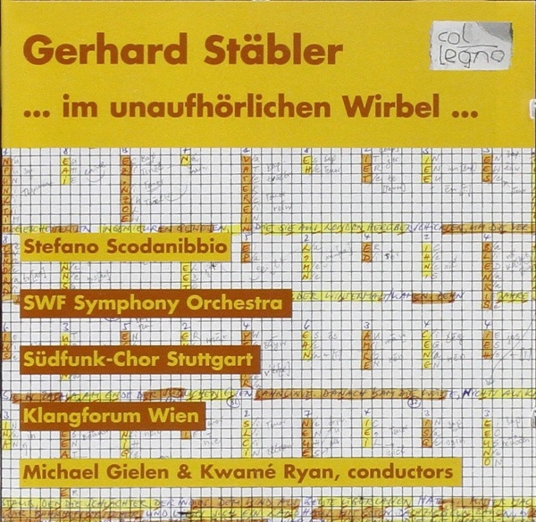 Gerhard Stäbler • ...im unaufhörlichen Wirbel... CD