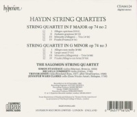 Joseph Haydn (1732-1809) • String Quartets Op. 74 No. 2 & No. 3 CD