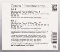 Conlon Nancarrow (1912-1997) • Studies for Player Piano • Vol. III & IV 2 CDs