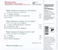 Murray Perahia: Wolfgang Amadeus Mozart (1756-1791) • Piano Sonatas CD