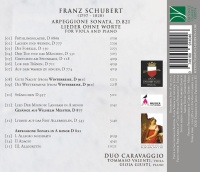 Franz Schubert (1797-1828) • Arpeggione Sonata etc. CD • Duo Carvaggio