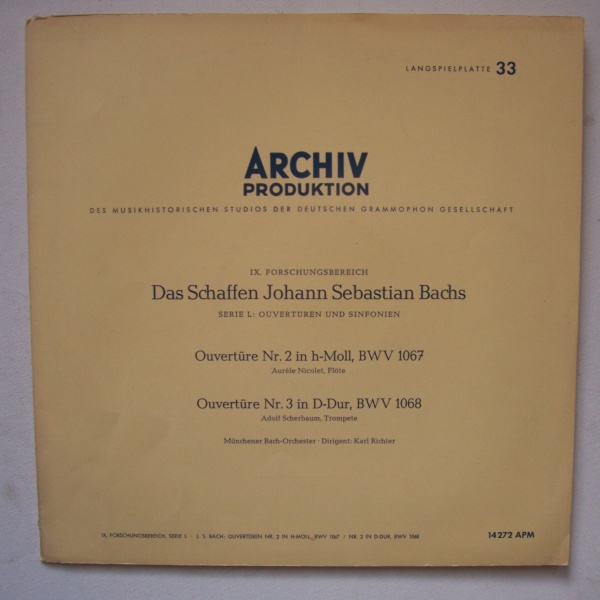 Johann Sebastian Bach (1685-1750) • Ouvertüre Nr. 2 & 3 LP