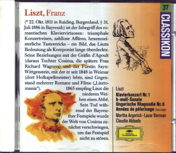 Franz Liszt (1811-1886) - Klavierkonzert Nr. 1 CD - Martha Argerich