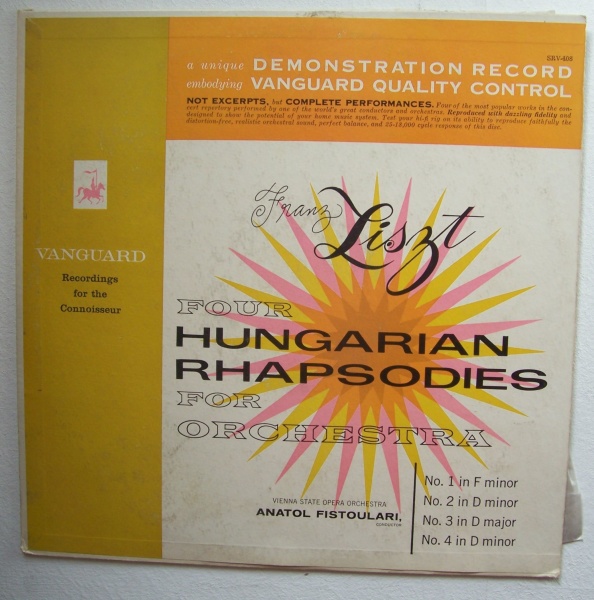 Franz Liszt (1811-1886) • Four Hungarian Rhapsodies LP