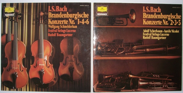 Johann Sebastian Bach (1685-1750) • Brandenburgische Konzerte 1-6 2 LPs • Wolfgang Schneiderhan