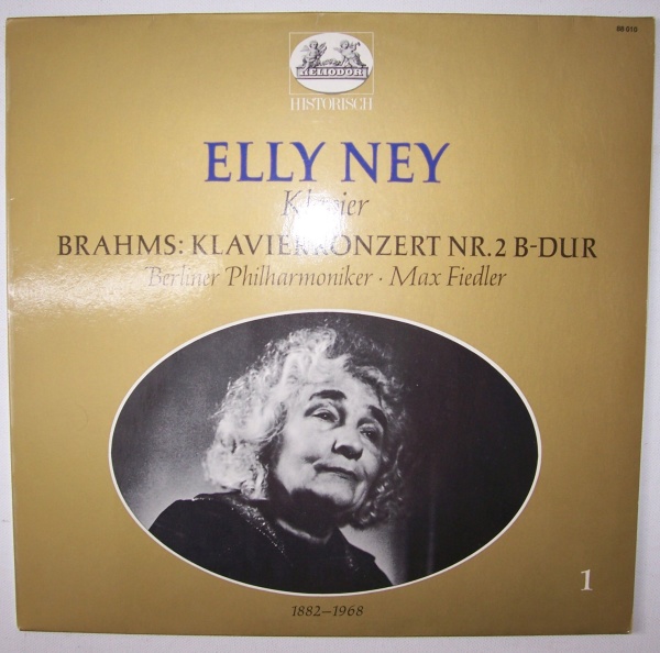 Elly Ney: Johannes Brahms (1833-1897) • Klavierkonzert Nr. 2 B-Dur LP
