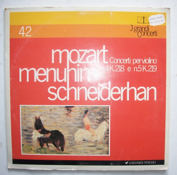 Mozart (1756-1791) • Violin Concertos LP • Yehudi Menuhin, Wolfgang Schneiderhan