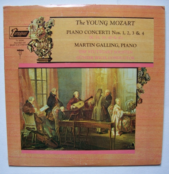 Wolfgang Amadeus Mozart (1756-1791) • Piano Concerti LP • Martin Galling