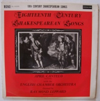 April Cantelo - Eighteenth Century Shakespearean Songs LP