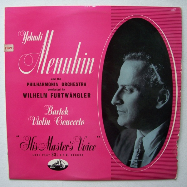 Yehudi Menuhin: Bela Bartok (1881-1945) • Violin Concerto LP