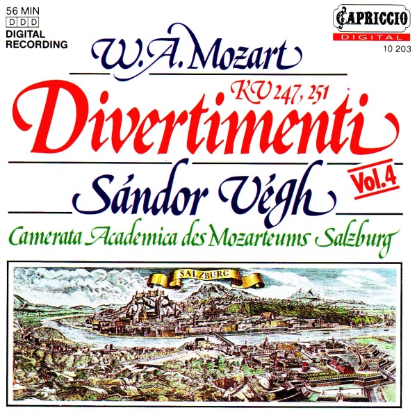 Wolfgang Amadeus Mozart (1756-1791) - Divertimenti KV 247, 251 CD - Sándor Végh