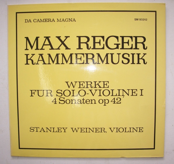 Max Reger (1873-1916) • Werke für Solo-Violine I LP