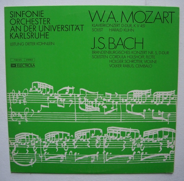 Mozart (1756-1791) • Klavierkonzert D-Dur KV 451 LP • Harald Kuhn